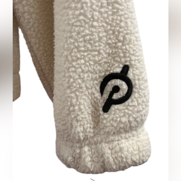 13. PELOTON SHERPA 1/2 ZIP Pullover- Cream and Black - Picture 16 of 16